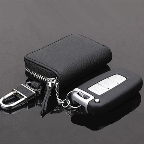 PU Leather Car Key Wallets Men Key Holder Housekeeper Keys Organizer Women Keychain Covers Zipper Key Case Bag Pouch Purse