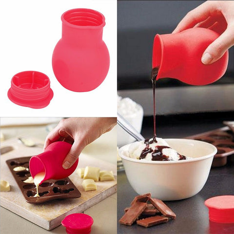 Silicone Chocolate Melting Pot Mould Butter Sauce Milk Baking Pouring Kitchen Heat Microwave tool cooking tools kitchen gadgets