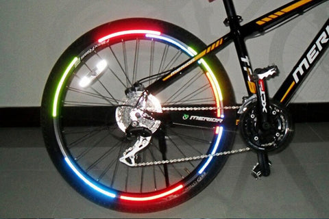 Bicycle reflector Fluorescent MTB Bike Bicycle Sticker Cycling Wheel Rim Reflective Stickers Decal Accessories BRS2001