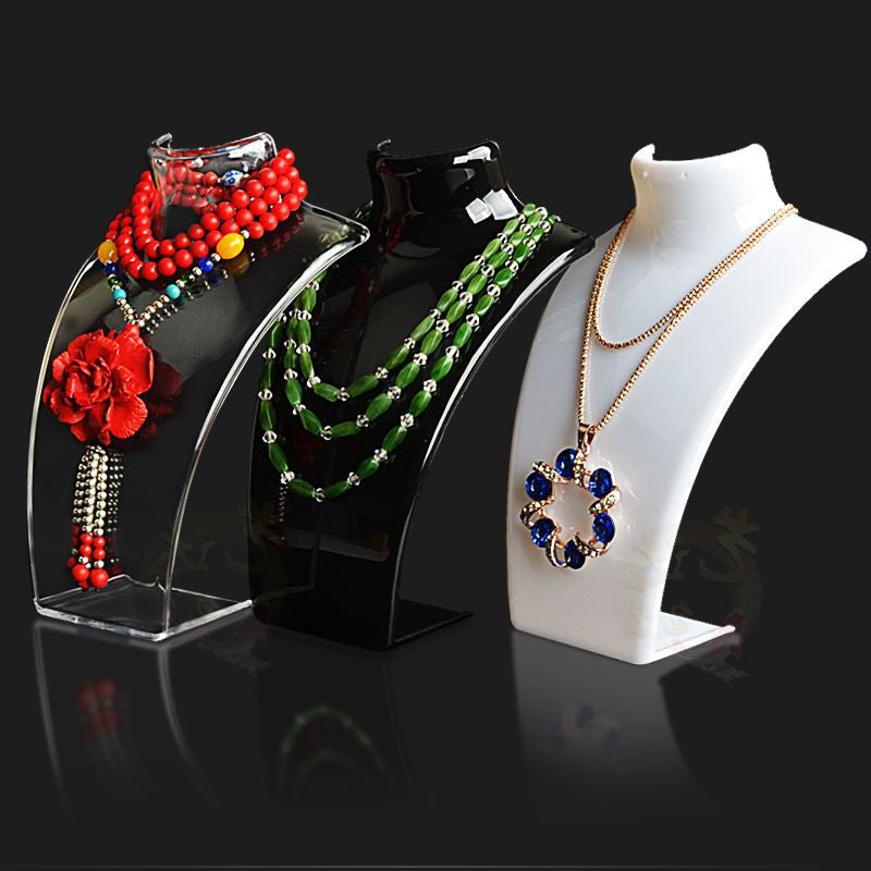 New and Hot Sale Three Colors 20*13.5*6cm Mannequin Necklace Jewelry Pendant Display Stand Holder Show Decorate Retail