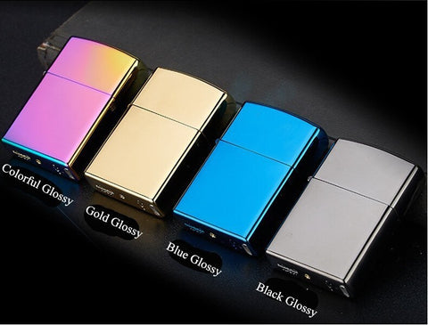 Cigarette lighter Smoking Accessories Electric Arc Windproof Rechargeable Flameless No Gas Metal Pulse USB Lighters Multicolor