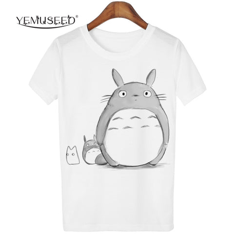 Casual T-shirt Women T Shirt Harajuku Totoro Print Camisetas Mujer Tops o-neck tshirt Cute Tees Femme