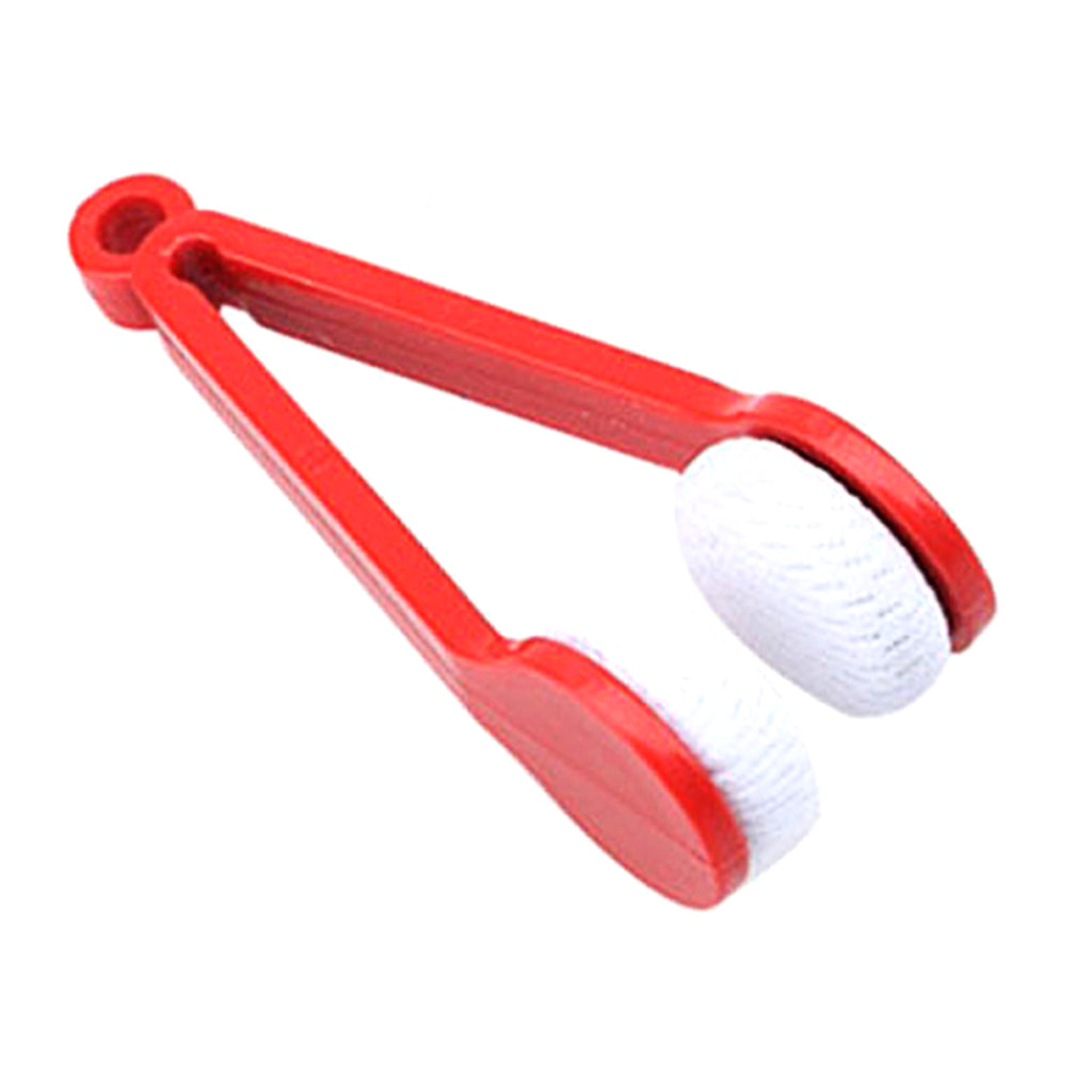 Handle Eyeglass Sun Glasses Microfiber Spectacle Cleaner Clean Wipe Random Color