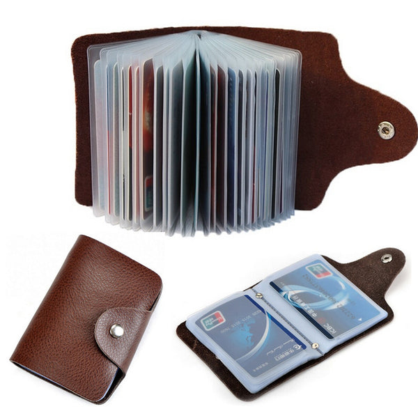 New arrival Genuine leather business card case bag credit card holder 26 slots for men and women