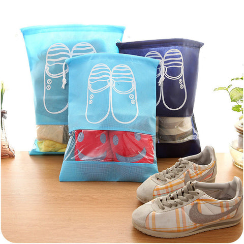 Travel Storage Shoes Bag Portable Drawstring Dustproof Cover Pouch Useful Travel Accessories