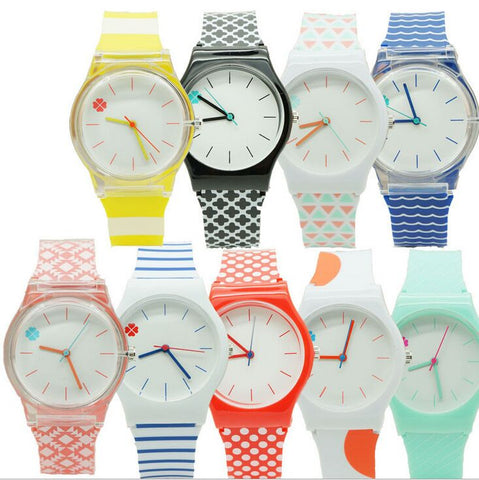 fashion Silicone strap High Quality Classic Crystal Watch Cartoon Novelty Student/women Watch