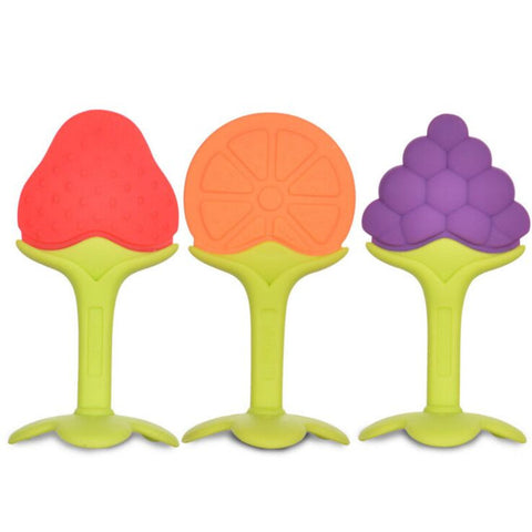 2016 New Baby Teether Silicone Fruit Shape Baby Toys Baby Dental Care Toothbrush Training Silicone Baby Teether