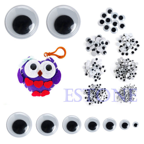 520PCS/set Self-adhesive Mixed 6mm /8mm /10mm /12mm/ 14mm/20mm Dolls Eye For Toys Dolls Googly Eyes Used For Doll Accessories