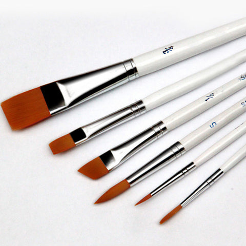 Pointed Tip White Bar Nylon Hair Watercolor Acrylic Brush Artists Paint Brush Art Supplies