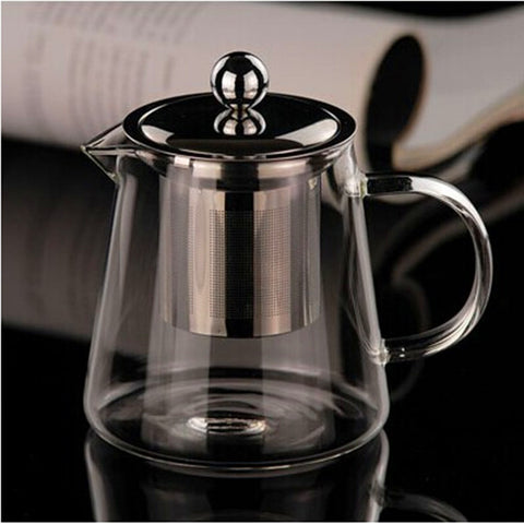 Hot Sale Heat Resistant Glass Kettle Teapot Flower Tea Set Pu'er Coffee Tea Pot Drinkware Set Stainless Steel Strainer Office