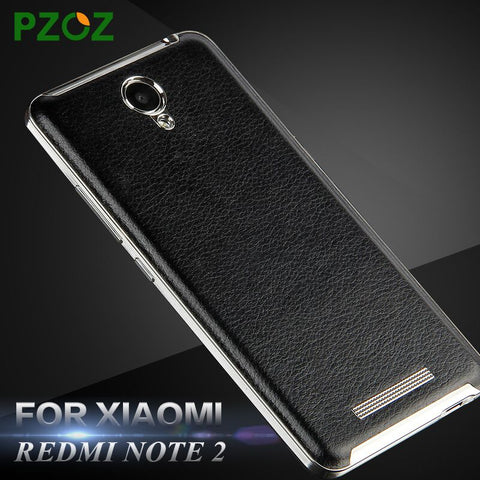 PZOZ Xiaomi Redmi Note 2 Case Leather Battery Back Cover Original Xiomi Redmi Note 2 Luxury Replacement Shell Xiaomi Redmi Note2