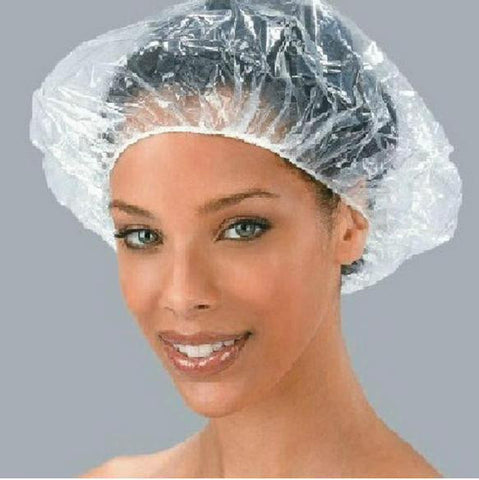 Hotsale - 10pcs/lot  Hair Salon Disposable Clear Spa Home Shower Bathing Elastic Cap #249