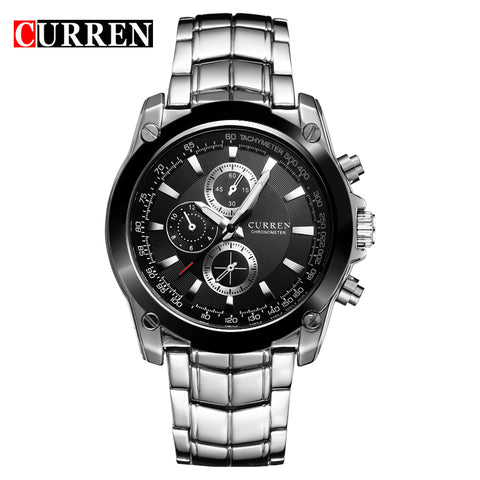 New CURREN Watch Men Luxury Brand Full Steel Business Quartz Watch Men Casual Quartz-watch Relogio Masculino CLock Male Japan