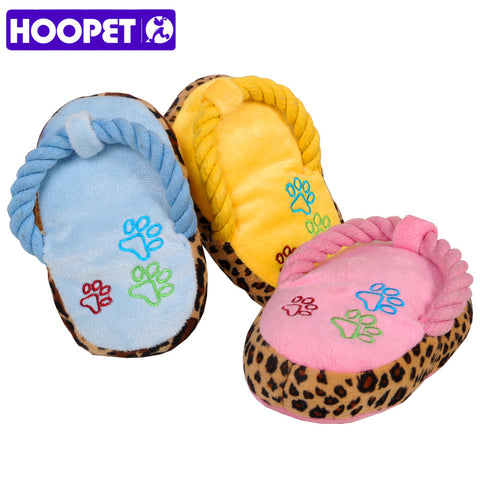 Dogs Toy Pet Blue Puppy Chew Play Cute Plush Slipper Shape Squeaky Toys for Dog Pets Supplies Factory Direct