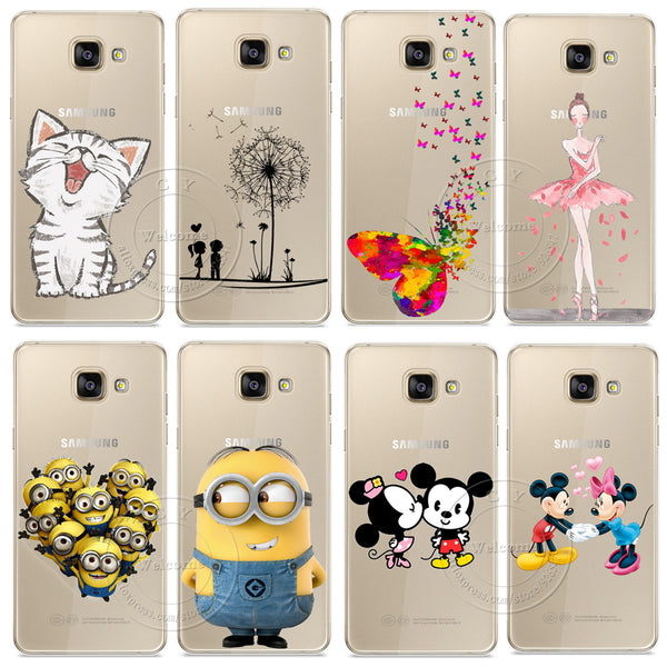 Minions Cat Mickey & Minnie Kiss Hard Case Cover For Samsung Galaxy A310 A510 A710 J110 J510 J710 A3 A5 A7 J1 J5 J7 2016 2017