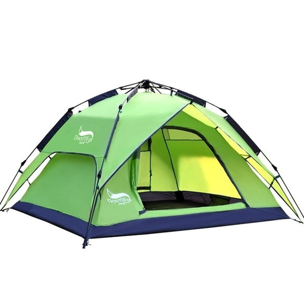 Desert&Fox Automatic Tent 3-4 Person Camping Tent,Easy Instant Setup Protable Backpacking for Sun Shelter,Travelling,Hiking