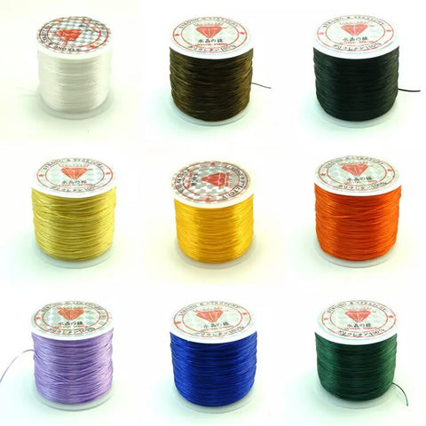 60M/Roll 0.5 MM Colorful Stretchy Elastic Rope Cord Crystal String For Jewelry Making Beading Bracelet Wire Fishing Thread Rope