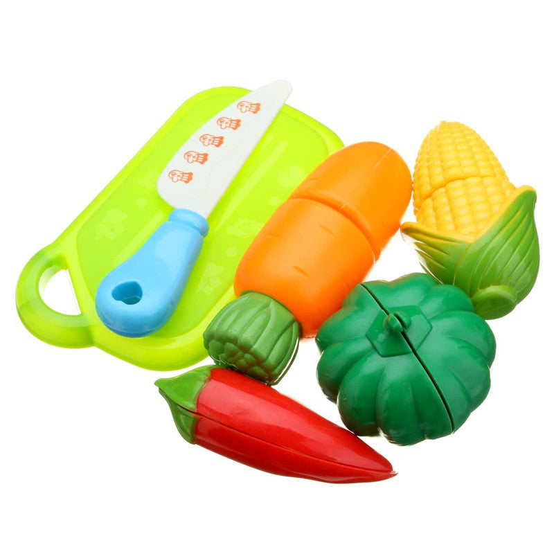 6PCS Children Play House Toy Cut Fruit Plastic Vegetables Kitchen Baby Classic Kids Toys Pretend Playset Educational Toys