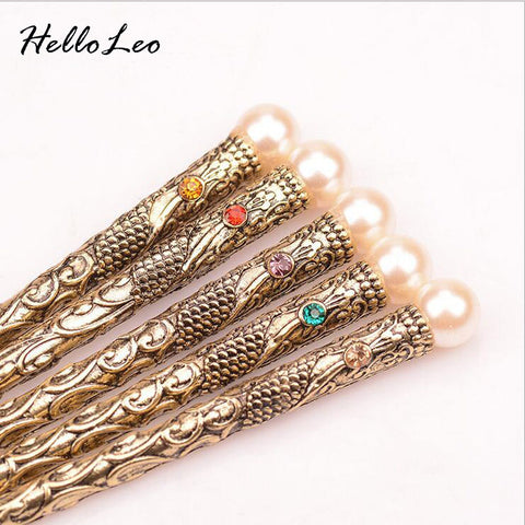 2016 Retro Nature peals simple Hair stick Bob Handmade vintage Women jewelry Chinese hair stick Gift