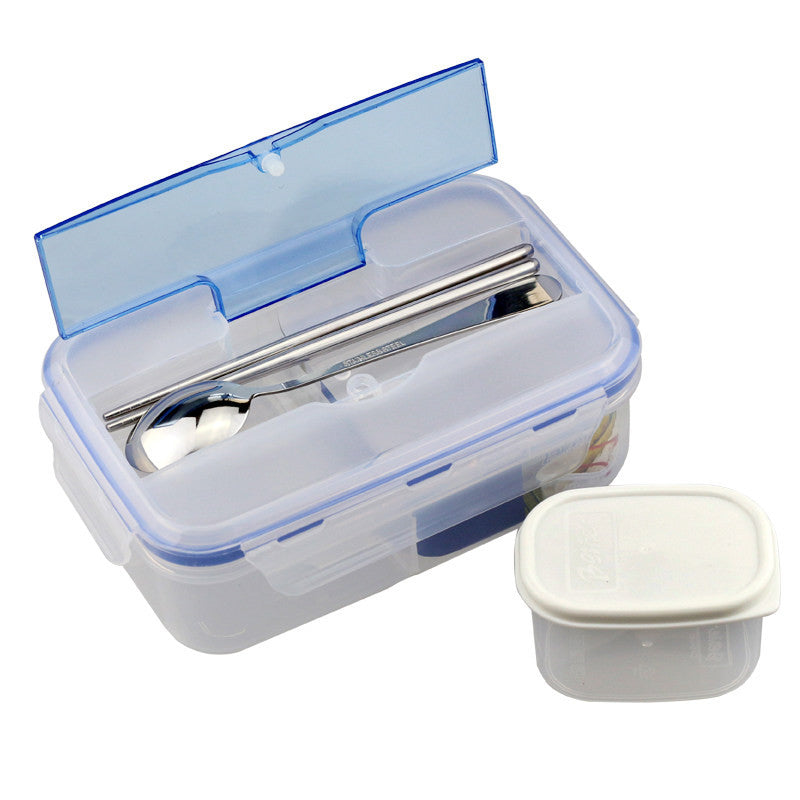 Hot Sale 1000ml Durable Lunch Box Eco-Friendly Portable Microwave Bento Box with Soup Bowl Chopsticks Spoon Food Containers
