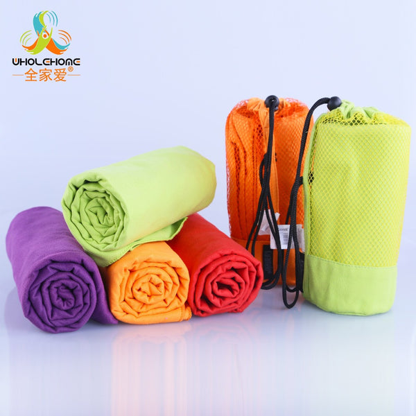 70x130cm Larger Size Sports Towel With Bag Microfiber Gym Towel toalha de esportes Swimming Travel essiential 4 colors
