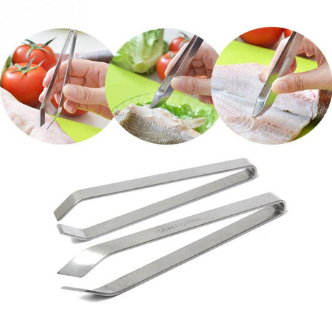 High Quality Stainless Steel Fish Bone Remover Pincer Puller Tweezer Tongs Pick-Up Tool Craft Home Kitchen Gadgets