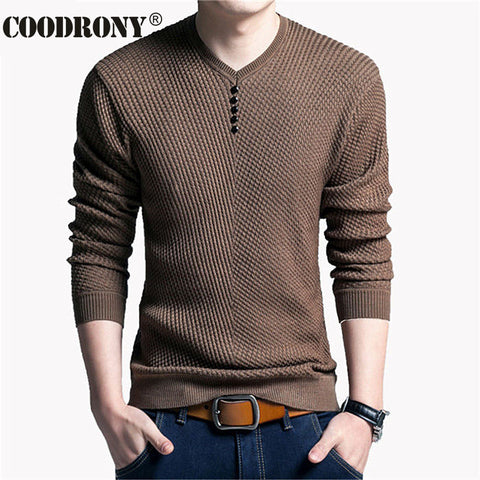 Solid Color Pullover Men V Neck Sweater Men Long Sleeve Shirt Mens Sweaters Wool Casual Dress Brand Cashmere Knitwear Pull Homme