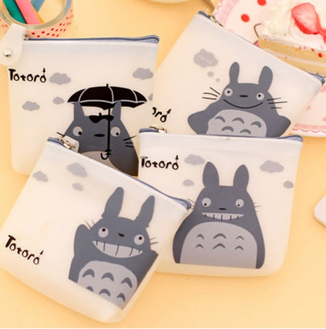 Cute Women Silicone Cartoon Totoro Coin Purse Wallet Pouch Case Bag Kids Bags Pouch Case Holder Bag 4 Types