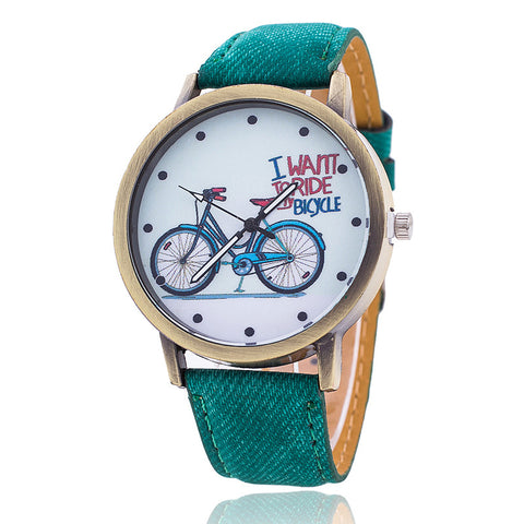 Hot Vintage Jeans Strap Watch For Women Leather Bike Watch Fashion Casual Ladies Wrist Watch Relogio Feminino Drop Shipping 889