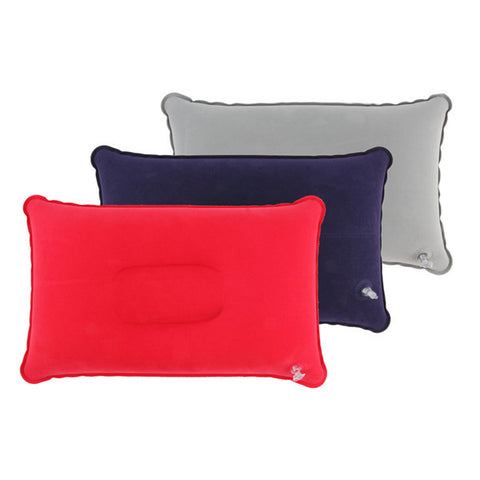 1pc Outdoor Portable Folding Air Inflatable Pillow Double Sided Flocking Cushion for Travel Plane Hotel Hot Worldwide