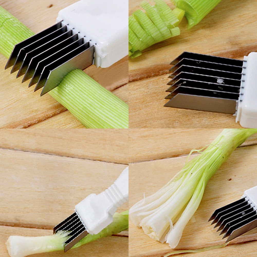 1 pc Hot Stainless Steel Scallion Onion Vegetable Shredder Slicer Cutter Kitchen Gadget new arrival