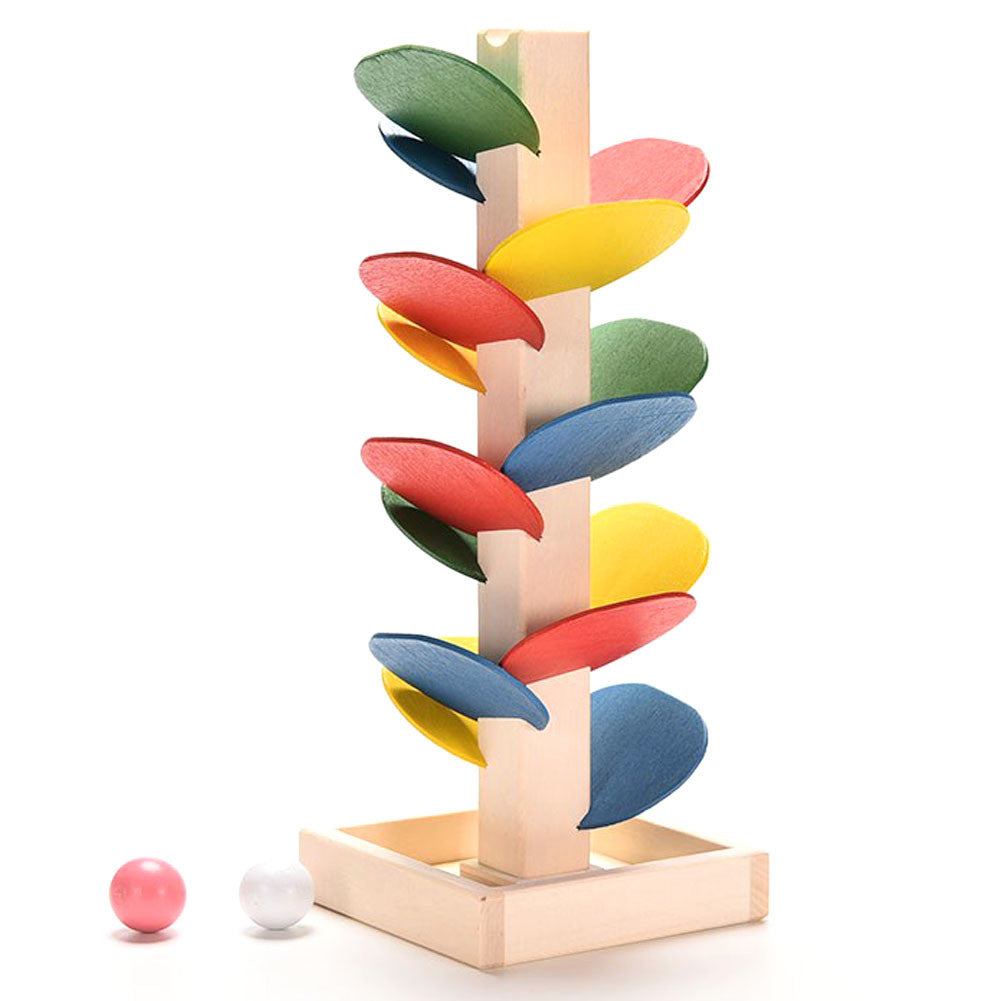 Montessori Educational Toy Blocks Wooden Tree Marble Ball Run Track Game Baby Kids Children Intelligence Wooden Baby Toys